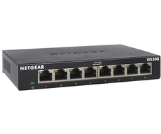 Ausinės NETGEAR GS308-300PES 8 prievadų nevaldomas gigabitinis komutatorius