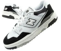 New Balance 550 jaunimo sportiniai bateliai odiniai madingi juodi balti