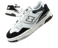 New Balance 550 jaunimo sportiniai bateliai odiniai madingi juodi balti