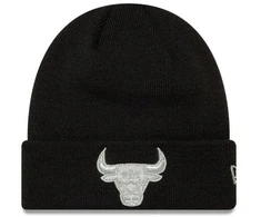 New Era NBA Chicago Bulls Metalinė Juoda Megzta Kepurė Su Atvartu - 60691272