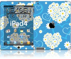 Other Brand Nexgen Skins with 3D effect for iPad 2/3/4 (Hearts and Daisies 3D)