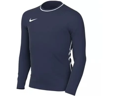 Nike Dri-Fit Park 26 apvalios apykaklės marškinėliai tamsiai mėlyni vaikams HM7170 410