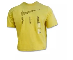 Nike Dri-FIT Swoosh Fly Laisvi marškinėliai moterims Lemon Wash - DV2373-753