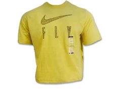 Nike Dri-FIT Swoosh Fly Laisvi marškinėliai moterims Lemon Wash - DV2373-753