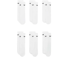 Nike Everyday Cush Crew vaikiškos kojinės, 6 poros, baltos, SX6910 100