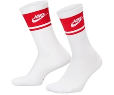 Nike Everyday Elevated Crew kojinės, 3 poros, baltos ir raudonos, IM7949 900