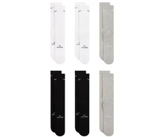 Nike Everyday Elevated kojinės, 6 poros, baltos, juodos, pilkos spalvos HQ8021 903