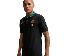 Nike FC Barcelona trečioji polo marškinėlių versija, juodi