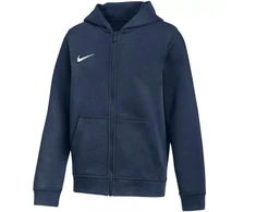 Nike Park 26 Fleece Džemperis su gobtuvu ir pilnu užtrauktuku vaikams, tamsiai mėlynas IB1232 410