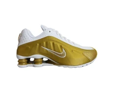 Nike Shox R4 Metalinis auksas Balta (GS) sportbačiai - CW2626-700