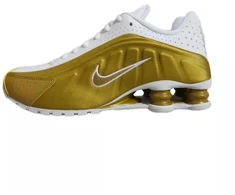 Nike Shox R4 Metalinis auksas Balta (GS) sportbačiai - CW2626-700