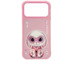 Nimmy Cool&amp;Cute 2.0 Triušiuko dėklas, skirtas iPhone 17 Pro - Rožinis