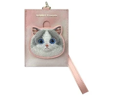 Dėklas Nimmy card wallet rožinės spalvos Big Eyed Pet 2.0 Cat