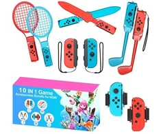 Nintendo Switch Sports 10 viename Šeimos Aksesuarų Rinkinys – Raudonas ir Mėlynas