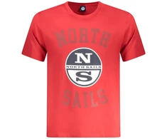 NORTH SAILS MĘSKA KOSZULKA Z KRÓTKIM RĘKAWEM RAUDONA