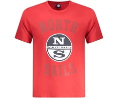 NORTH SAILS MĘSKA KOSZULKA Z KRÓTKIM RĘKAWEM RAUDONA