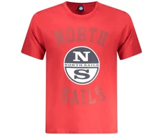 NORTH SAILS MĘSKA KOSZULKA Z KRÓTKIM RĘKAWEM RAUDONA