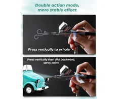 Oasser dvigubo veikimo aerografo rinkinys su kompresoriumi 2–36 PSI AK2-2