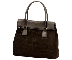 Odinė moteriška rankinė A4 Camilla Premium 10.015 Croco
