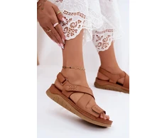 Odinės platforminės basutės Maciejka Camel