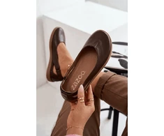 Odinės šokoladinės moteriškos barefoot balerinos Zazoo