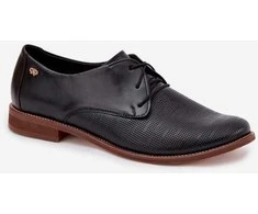 Odiniai juodi moteriški pusbačiai suvarstomi kasdienai Step in Style