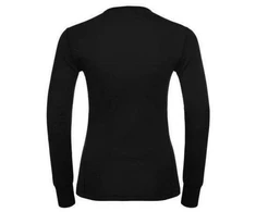 Odlo BL TOP apvalia kaklo iškirpte ilgomis rankovėmis ACTIVE WARM ECO moteriški marškinėliai, dydis S, juodas