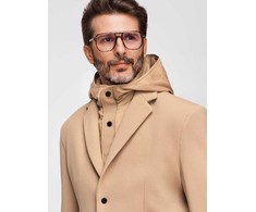 Ombre Quintessence vyriška striukė su gobtuvu, šviesiai ruda