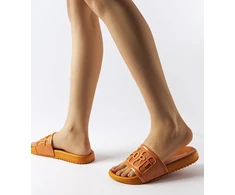 Oranžinės guminės šlepetės iš Moiariello