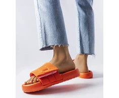 Oranžinės Velcro šlepetės