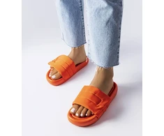 Oranžinės Velcro šlepetės