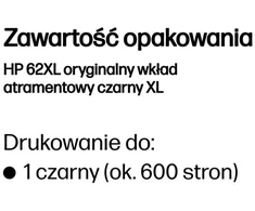 Originali HP 62XL juoda XL rašalo kasetė