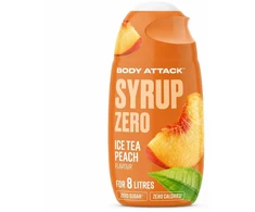 Padažas be cukraus Body Attack Syrup Zero persikų ir šaltos arbatos skonio 65 ml