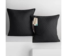 Pagalvėlių užvalkalų rinkinys AmeliaHome Softa 45 × 45 cm, 2 vnt., juodas