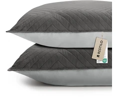 Pagalvės užvalkalas Sofa AmeliaHome 50 × 70 cm, pilkai sidabrinis, 2 vnt.