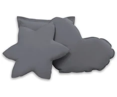 Pagalvių komplektas 3 vnt. antracito spalvos