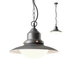 Pakabinamas šviestuvas Pakabinamas lauko šviestuvas ELIO, E27, tamsiai pilkas, IP44, 90094