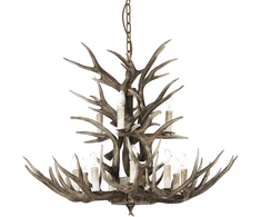 Pakabinamas šviestuvas Ideal Lux Suspended lamp with 12 lights CHALET, E14, sand color
