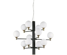 Pakabinamas šviestuvas Ideal Lux Suspended lamp with 12 lights COPERNICO, G9, juodas