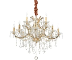 Pakabinamas šviestuvas Ideal Lux Suspended lamp with 12 lights NAPOLEON, E14, wood