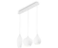 Pakabinamas šviestuvas Ideal Lux Suspended lamp with 3 lights SOFT, E14, baltas