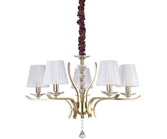 Pakabinamas šviestuvas Ideal Lux Suspended lamp with 5 lights PEGASO, E14, amber color