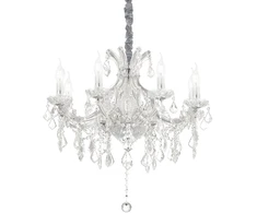 Pakabinamas šviestuvas Ideal Lux Suspended lamp with 8 lights NAPOLEON, E14, chrome