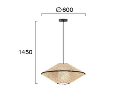 Pakabinamas šviestuvas AMICA, E27, smėlio sp./juodas, 4270100