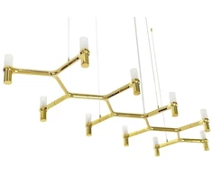 Pakabinamas šviestuvas ATOMIC LONG, 10xG9, aukso sp.