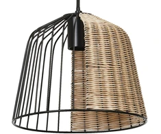 Pakabinamas šviestuvas CAGE, E27, juodos/rudos sp.