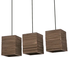 Pakabinamas šviestuvas CARDBOARD, 3xE27, rudas