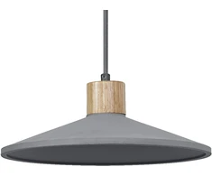 Pakabinamas šviestuvas CONCRETE WOOD, E27, tamsiai pilkos/medienos sp.