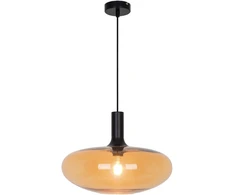 Pakabinamas šviestuvas CONVEX, E27, gintaro/juodos sp., 4278101