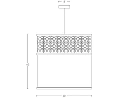Pakabinamas šviestuvas, E27, rudas, 20354